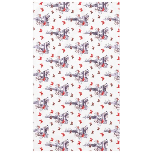 Pariser Eiffelturm Lila Chic Tischdecke (Vorderseite)