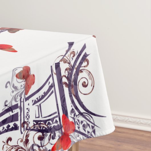 Pariser Eiffelturm Lila Chic Tischdecke (Beispiel)