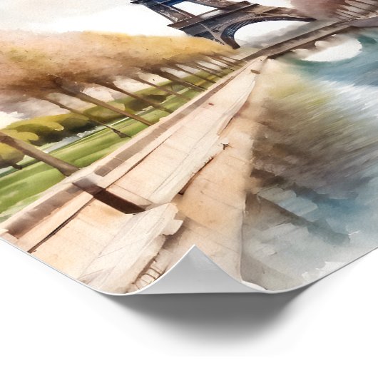 Pariser Eiffelturm Poster (Ecke)