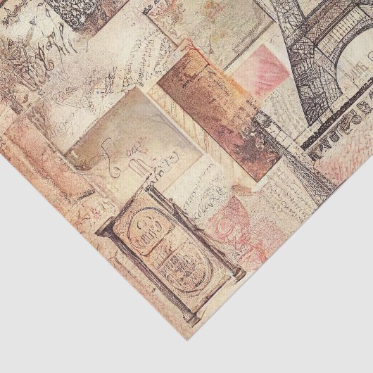 Pariser Eiffelturm Retro Dekoupage Tissue Paper Seidenpapier (Ausschnitt)