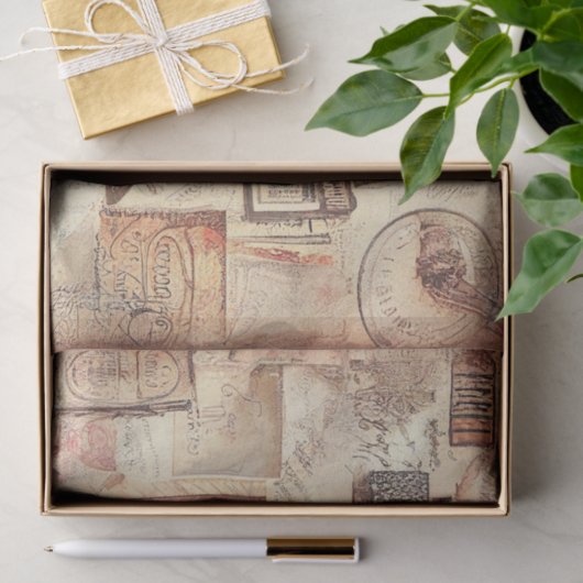 Pariser Eiffelturm Retro Dekoupage Tissue Paper Seidenpapier (Geschenk)