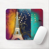 Pariser Eiffelturm-Vogelschwirt Mousepad (Mit Mouse)