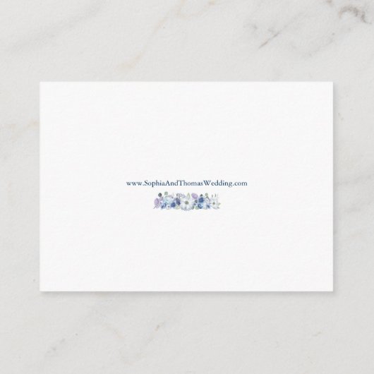 Pariser Eiffelturm Wasserfarbenflorale Hochzeit Begleitkarte (Rückseite)