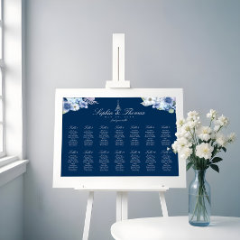Pariser Eiffelturm Wasserfarbenflorale Hochzeit Poster