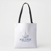 Pariser Eiffelturm Wasserfarbenfrohe Blume Tasche (Vorderseite)
