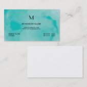 Pariser elegantes und Monogramm-Aquarell Visitenkarte (Vorne/Hinten)