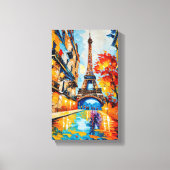 Pariser Eleganz / Der Eiffelturm im Licht / Leinwanddruck (Vorderseite)