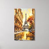 Pariser Eleganz / Der Eiffelturm Leinwanddruck (Vorderseite)