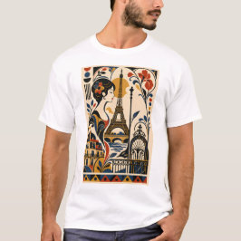 Pariser Eleganz – Geometrisches Kunst-T-Shirt T-Shirt