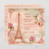 Pariser Erinnerungen Herbsteinladung Einladung (Vorne/Hinten)