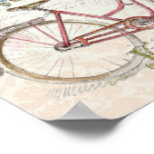 Pariser Fahrrad mit Blume vor Poster (Ecke)