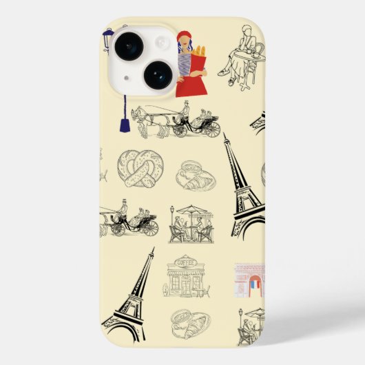 Pariser Fall für ästhetisches Telefon Case-Mate iPhone Hülle (Rückseite)