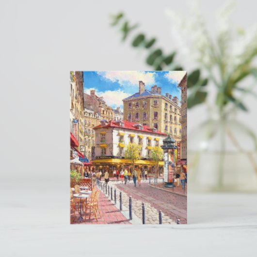 Pariser faszinierende Straßen Postkarte (Stehend Vorderseite)