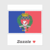 Pariser Flagge (mit Wappen) Aufkleber (Blatt)