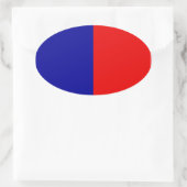 Pariser Flagge Ovaler Aufkleber (Tasche)