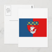 Pariser Flagge Postkarte (Vorne/Hinten)