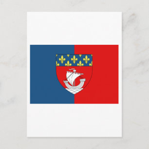 Pariser Flagge Postkarte