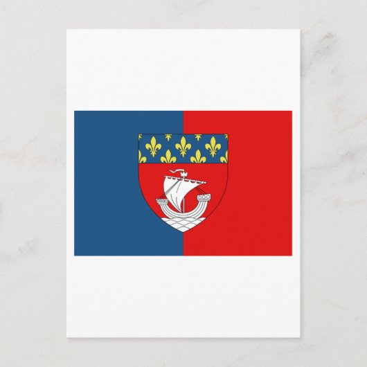 Pariser Flagge Postkarte (Vorderseite)