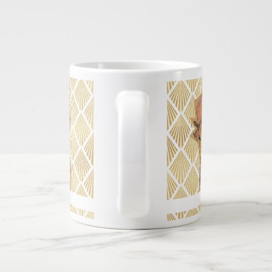 Pariser Flapper-Mode im Art-Déco-Stil Jumbo-Tasse (Rückseite)