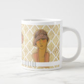 Pariser Flapper-Mode im Art-Déco-Stil Jumbo-Tasse (Rechts)