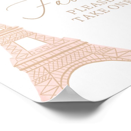 Pariser Französisch-Eiffelturm Lieblingszeichen Poster (Ecke)