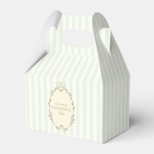 Pariser Französische Patisserie Vintage Party Grün Geschenkschachtel