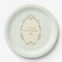 Pariser Französische Patisserie Vintage Party Grün