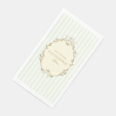 Pariser Französische Patisserie Vintage Party Grün Serviette (Ecke)