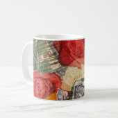 Pariser Frau: Eiffelturm Retro. Kaffeetasse (Vorderseite Links)