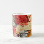 Pariser Frau: Eiffelturm Retro. Kaffeetasse (Mittel)