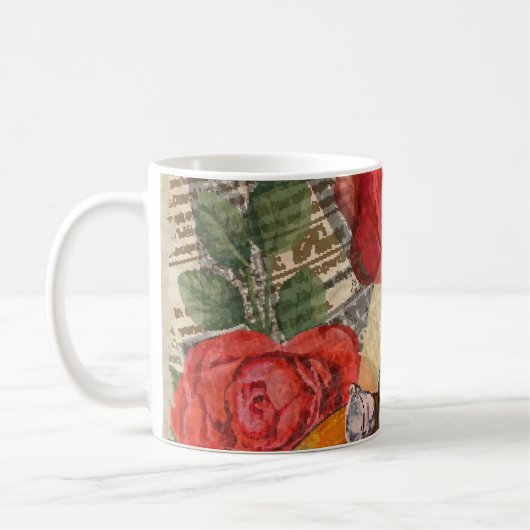 Pariser Frau: Eiffelturm Retro. Kaffeetasse (Links)