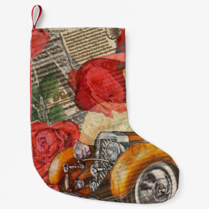 Pariser Frau: Eiffelturm Retro. Kleiner Weihnachtsstrumpf