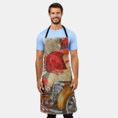 Pariser Frau: Eiffelturm Retro. Schürze (Getragen)