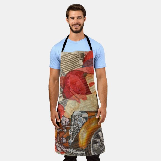 Pariser Frau: Eiffelturm Retro. Schürze (Getragen)