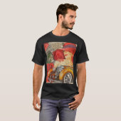 Pariser Frau: Eiffelturm Retro. T-Shirt (Vorne ganz)