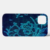 Pariser Frauenfeind Viktorianisch Gothic Navy Blue Case-Mate iPhone Hülle (Rückseite (Horizontal))