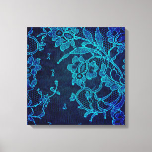 Pariser Frauenfeind Viktorianisch Gothic Navy Blue Leinwanddruck
