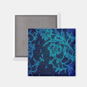 Pariser Frauenfeind Viktorianisch Gothic Navy Blue Magnet (Vorderseite/Rückseite)