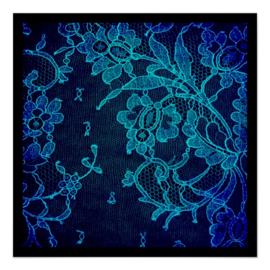 Pariser Frauenfeind Viktorianisch Gothic Navy Blue Poster (Vorderseite)