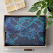 Pariser Frauenfeind Viktorianisch Gothic Navy Blue Seidenpapier (Geschenk)