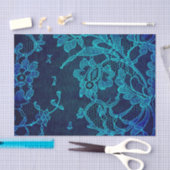 Pariser Frauenfeind Viktorianisch Gothic Navy Blue Seidenpapier (Handwerk)