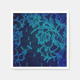 Pariser Frauenfeind Viktorianisch Gothic Navy Blue Serviette