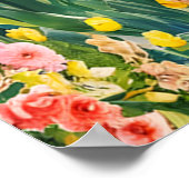 Pariser Frühling: Eiffelturmblüte Poster (Ecke)