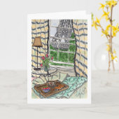 Pariser Frühstück Karte (Gelbe Blume)