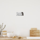 Pariser Gargoyle mit blauem Schmetterling, Poster (Küche)