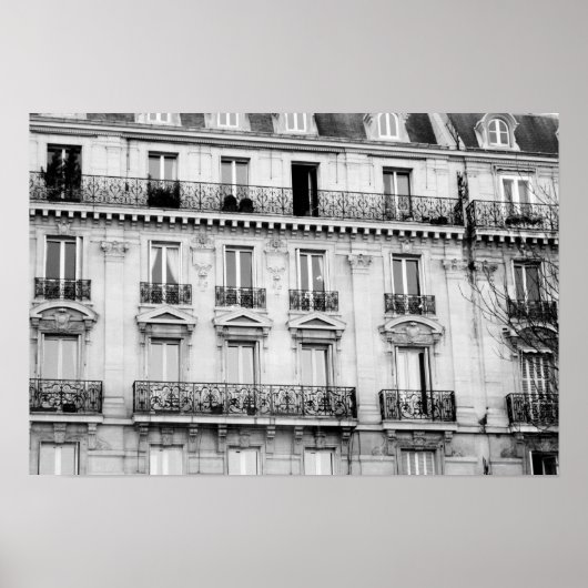 Pariser Gebäude-Poster Poster (Vorne)