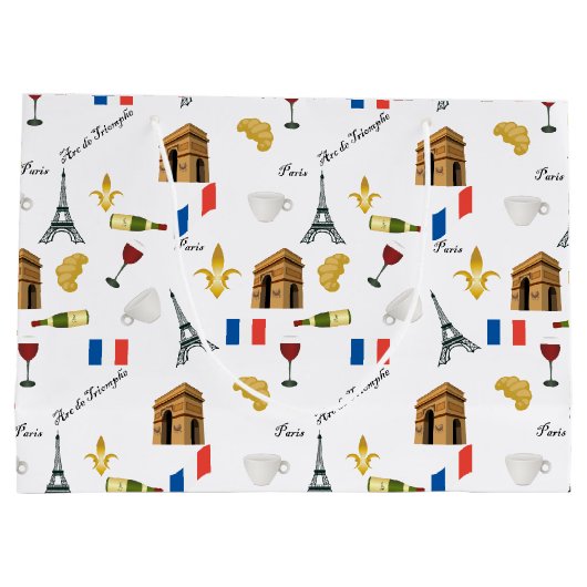 Pariser Geburtstag Große Geschenktüte (Rückseite)