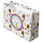 Pariser Geburtstag Große Geschenktüte (Vorderseite Schrägansicht)