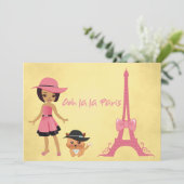 Pariser Geburtstagsfeier Einladung (Stehend Vorderseite)