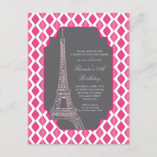 Pariser Geburtstagsparty Einladung
